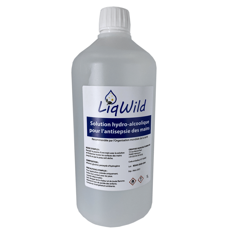 LIQWILD Solution hydroalcoolique SHA Recharge 1L